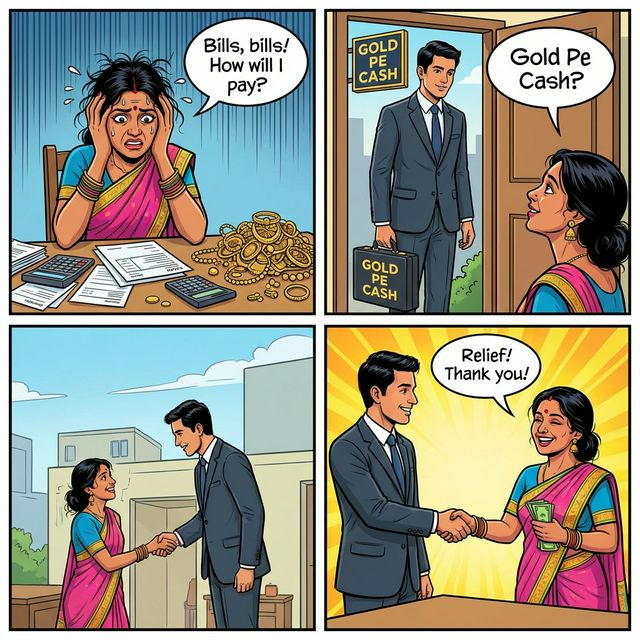 Anjali's Journey from Debt to Relief - Comic Strip Story